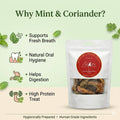 Dehydrated Chicken Neck with Mint & Coriander for Dogs | Calcium & Antioxidant Rich Natural Treats| The Chozn