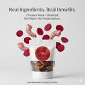 Dehydrated Chicken Neck with Beetroot for Dogs | Natural Calcium Rich & Dental Care Treats | The Chozn