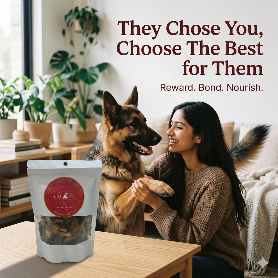 Classic Crunchy Chicken Feet for Dogs | Natural Joint & Dental Treat | The Chozn