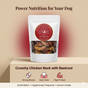 Dehydrated Chicken Neck with Beetroot for Dogs | Natural Calcium Rich & Dental Care Treats | The Chozn