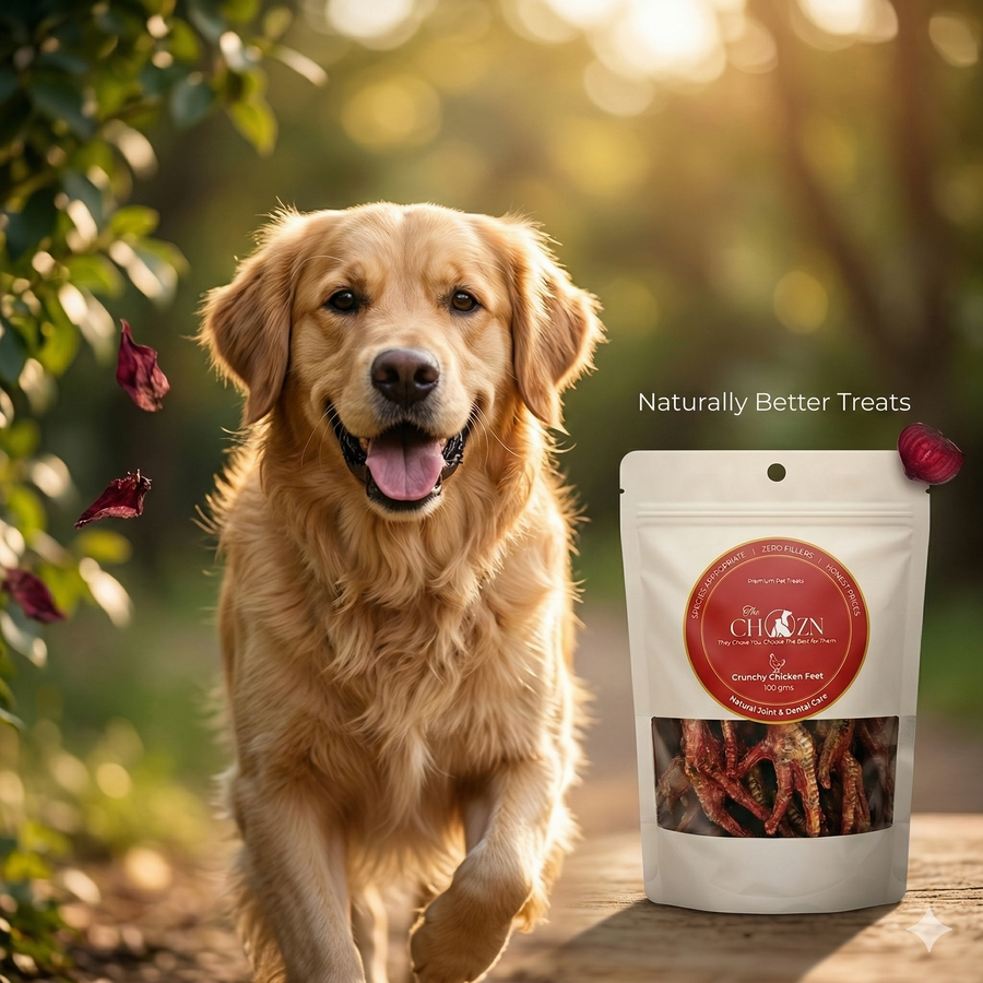 Chicken Feet for Dogs with Beetroot | Natural Joint & Dental Treat | The Chozn