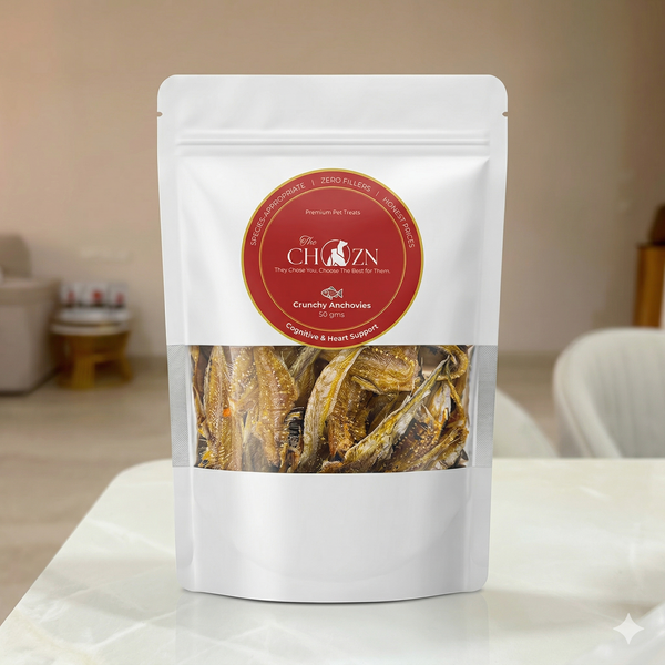Crunchy Anchovies for Dogs | High Omega-3 Natural Dog Treats | CHOZN