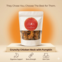 Dehydrated Chicken Neck with Pumpkin for Dogs | Natural Calcium Rich & Digestive Care Treats | The Chozn