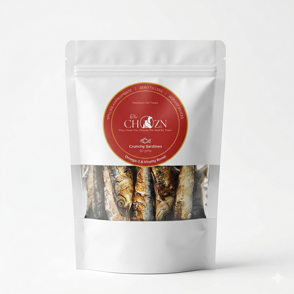 Crunchy Sardines for Dogs & Cats | 100% Natural Dehydrated Fish Treats (Rich in Omega-3)