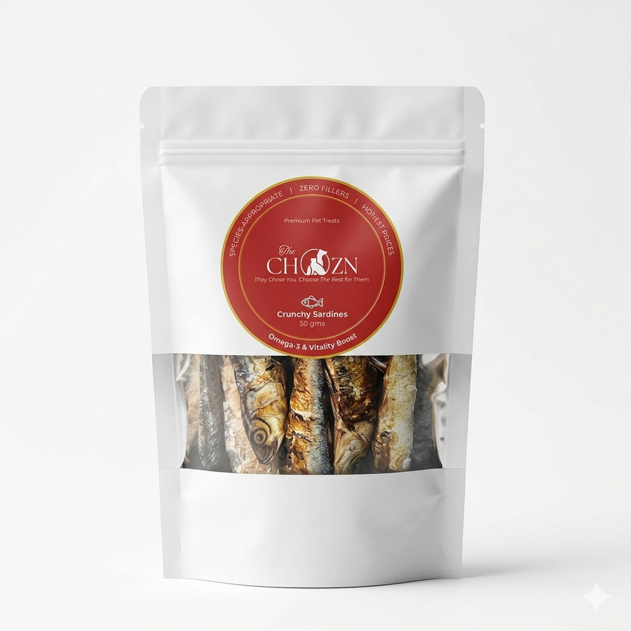 Crunchy Sardines for Dogs & Cats | 100% Natural Dehydrated Fish Treats (Rich in Omega-3)