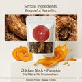 Dehydrated Chicken Neck with Pumpkin for Dogs | Natural Calcium Rich & Digestive Care Treats | The Chozn