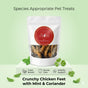 Dehydrated Chicken Feet for Dogs with Mint & Coriander | Natural Joint & Dental Treat | The Chozn